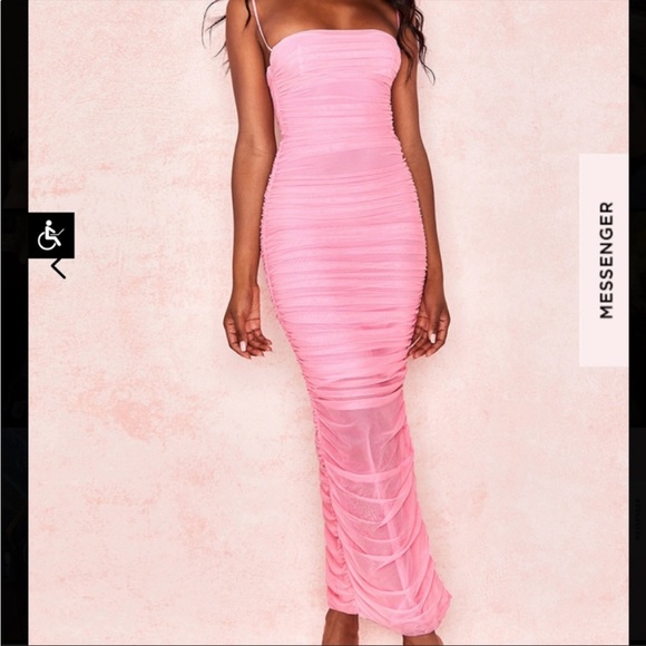 New ! House of CB Fornarina pink sheer dress size Xs - Picture 3 of 16